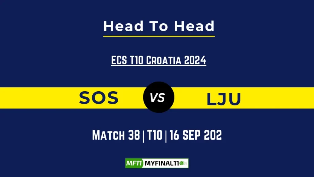 SOS vs LJU Player Battle, Head to Head Team Stats, Team Record – ECS T10 Croatia 2024