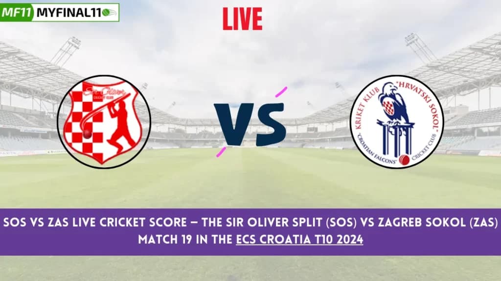 SOS vs ZAS Live Score: Scorecard, Ball by Ball Commentary – Match 19, ECS Croatia T10 2024