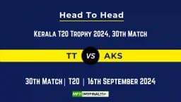 TT vs AKS Player Battle, Head to Head Team Stats, Team Record – Kerala T20 Trophy, 2024