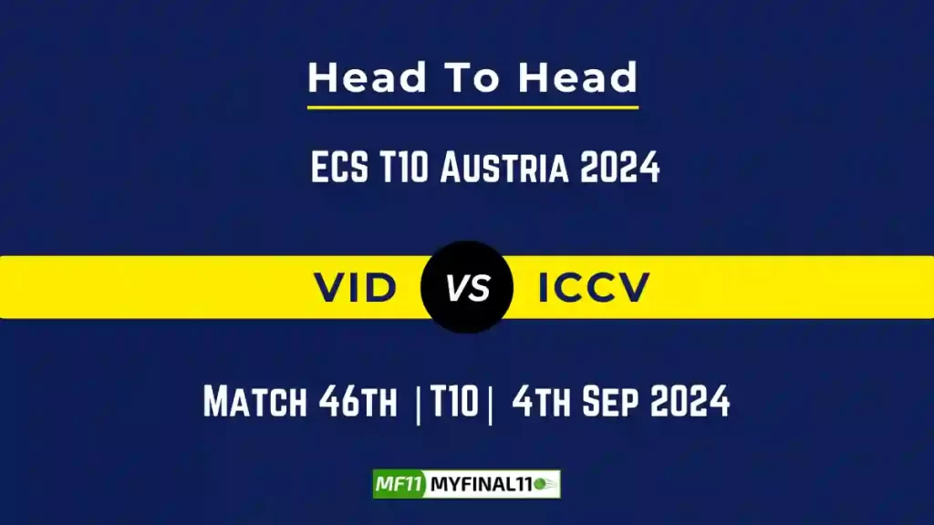 VID vs ICCV Player Battle, Head to Head Team Stats, Team Record – ECS T10 Austria 2024