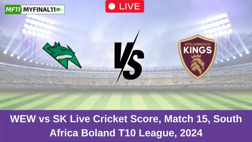 WEW vs SK Live Score: Scorecard, Ball by Ball Commentary – Match 15, Boland T10 League