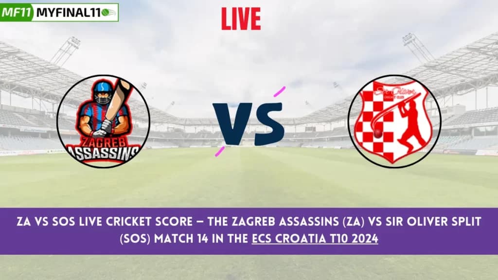 ZA vs SOS Live Score: Scorecard, Ball by Ball Commentary – Match 14, ECS Croatia T10