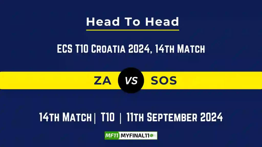 ZA vs SOS Player Battle, Head to Head Team Stats, Team Record – ECS T10 Croatia 2024