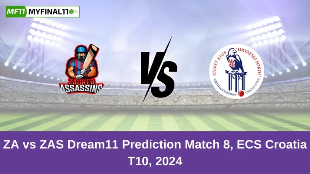 ZA vs ZAS Dream11 Prediction Today: Match 8 Pitch Report, and Key Player | ECS T10 Croatia 2024