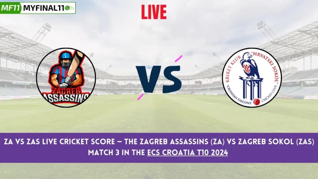 ZA vs ZAS Live Score: Scorecard, Ball by Ball Commentary – Match 3, ECS Croatia T10 2024