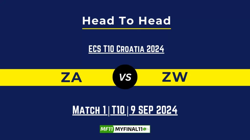 ZA vs ZW Player Battle, Head to Head Team Stats, Team Record – ECS T10 Croatia 2024