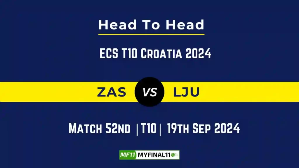 ZAS vs LJU Player Battle, Head to Head Team Stats, Team Record – ECS T10 Croatia 2024