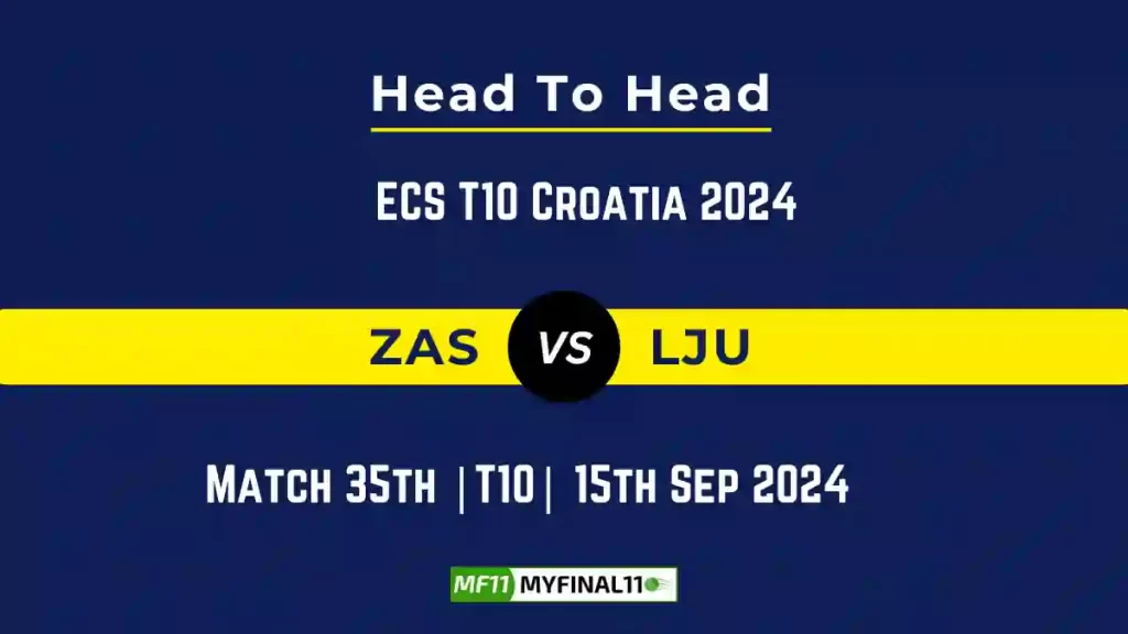 ZAS vs LJU Player Battle, Head to Head Team Stats, Team Record – ECS T10 Croatia 2024