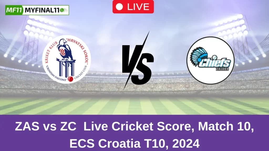ZC vs ZA Live Score: Scorecard, Ball by Ball Commentary – Match 13, ECS T10 Croatia 2024