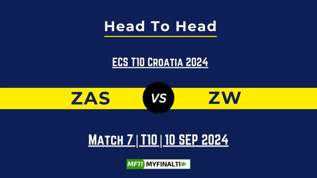 ZAS vs ZW: Head-to-Head Stats & Record -ECS T10 Croatia 2024