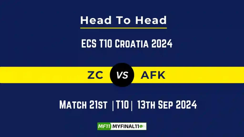 ZC vs AFK Player Battle, Head to Head Team Stats, Team Record – ECS T10 Croatia 2024