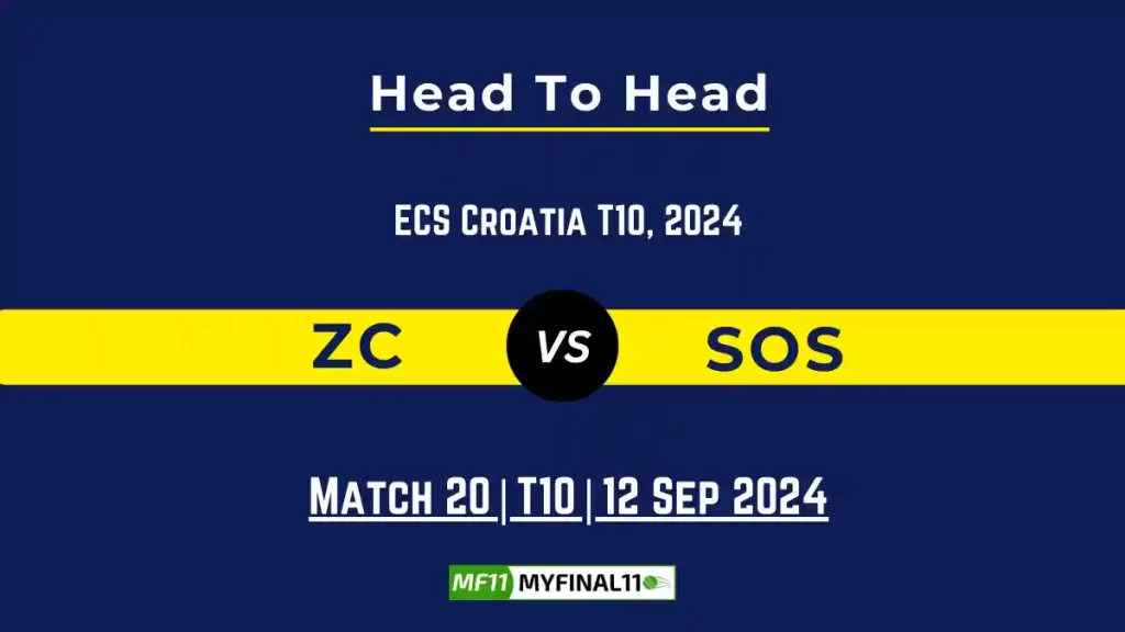 ZC vs SOS Player Battle, Head to Head Team Stats, Team Record – ECS T10 Croatia 2024