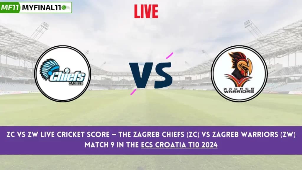 ZC vs ZW Live Score: Scorecard, Ball by Ball Commentary – Match 9, ECS Croatia T10 2024