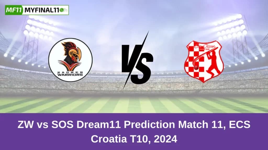 ZW vs SOS Dream11 Prediction Today: Match 11 Pitch Report, and Key Player | ECS T10 Croatia 2024