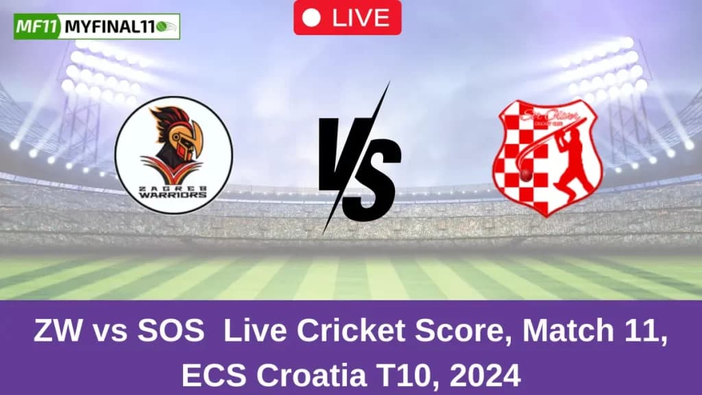 ZW vs SOS Live Score: Scorecard, Ball by Ball Commentary – Match 11, ECS T10 Croatia 2024