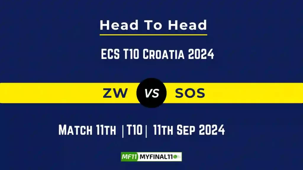 ZW vs SOS Player Battle, Head to Head Team Stats, Team Record – ECS T10 Croatia 2024