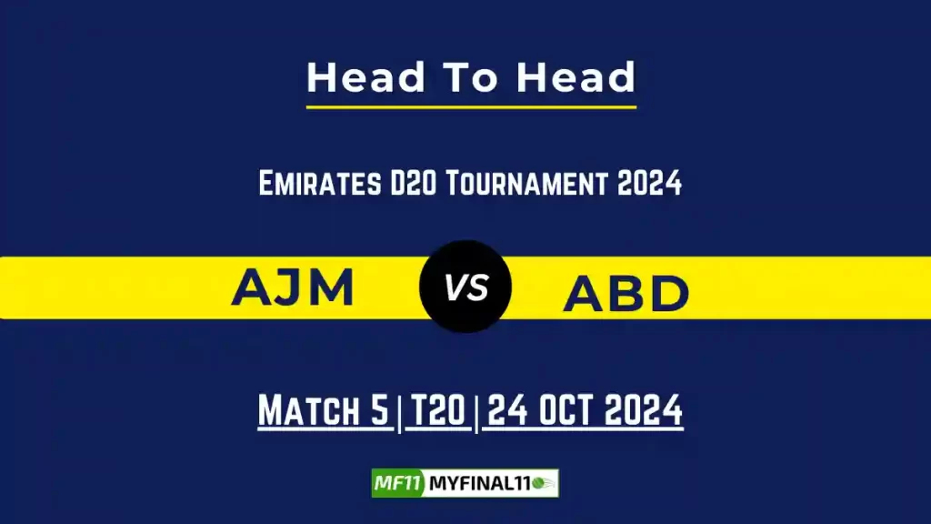 AJM vs ABD Player Battle, Head to Head Team Stats, Team Record – Emirates D20 Tournament 2024