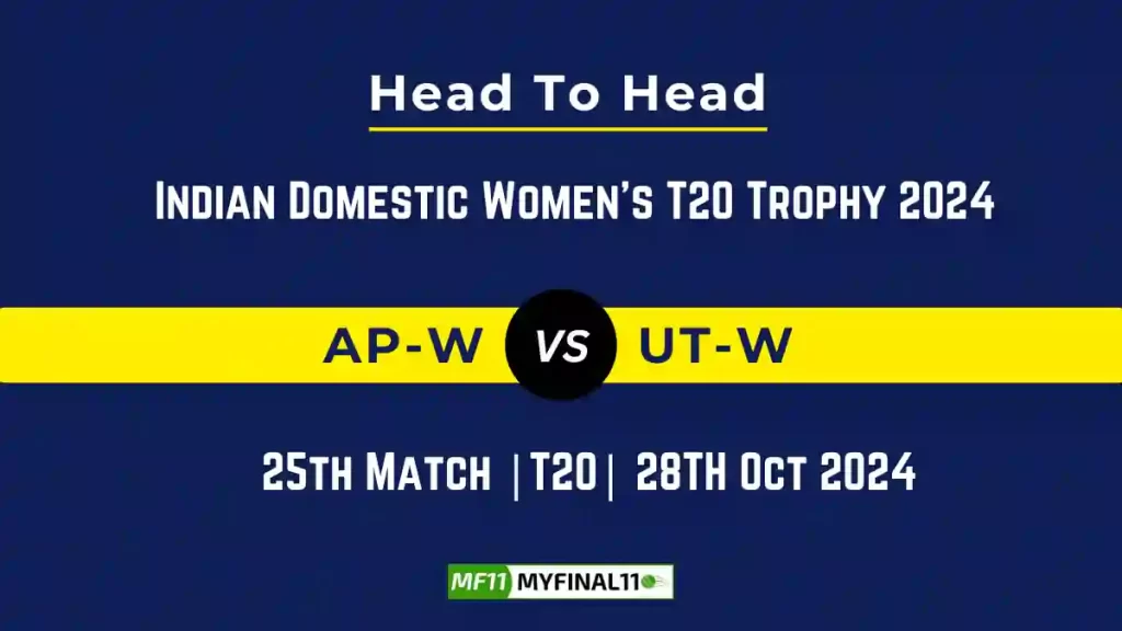 AP-W vs UT-W Player Battle, Head to Head Team Stats, Team Record – Indian Domestic Women’s T20 Trophy 2024