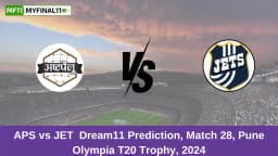 APS vs JET Dream11 Prediction Today: Match 28 Pitch Report, and Key Player | Pune T20 Olympia Trophy 2024
