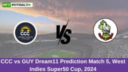 CCC vs GUY Dream11 Prediction Today: Match 5 Pitch Report, and Key Player | West Indies Super50 Cup 2024
