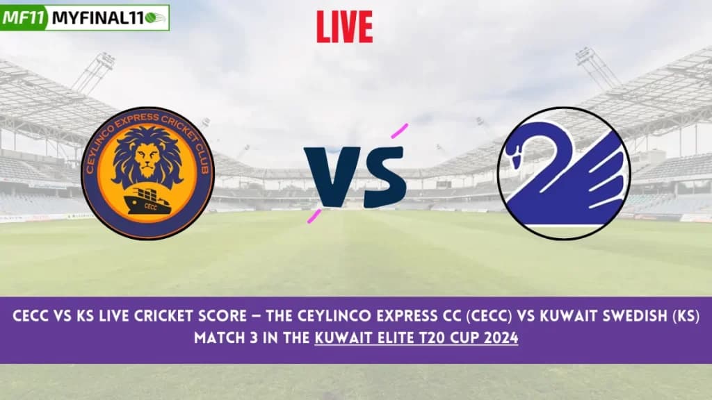 CECC vs KS Live Score: Scorecard, Ball by Ball Commentary – Match 3, Kuwait Elite T20 Cup 2024