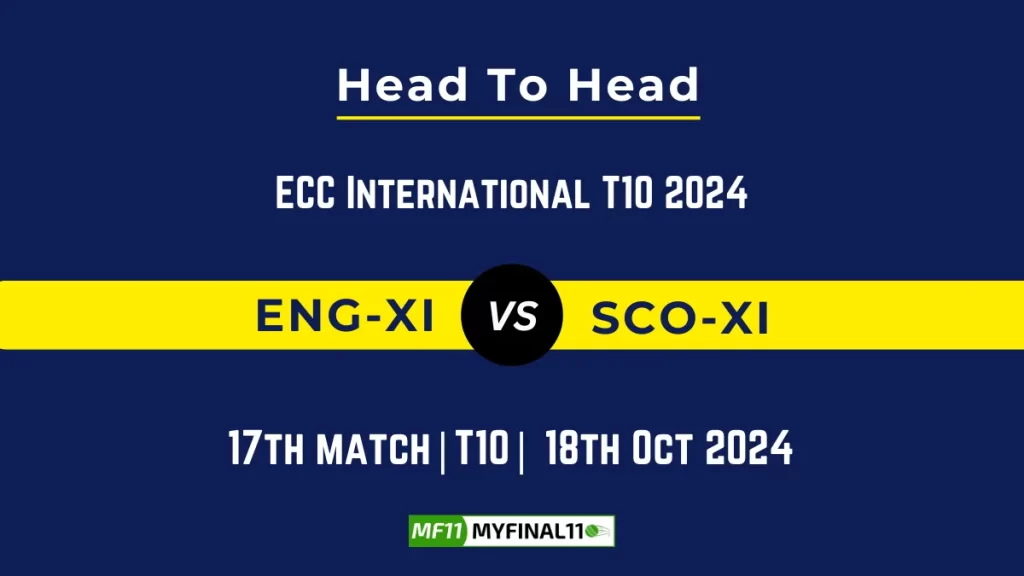 ENG-XI vs SCO-XI Player Battle, Head to Head Team Stats, Player Record: ECC International T10- 17th Match
