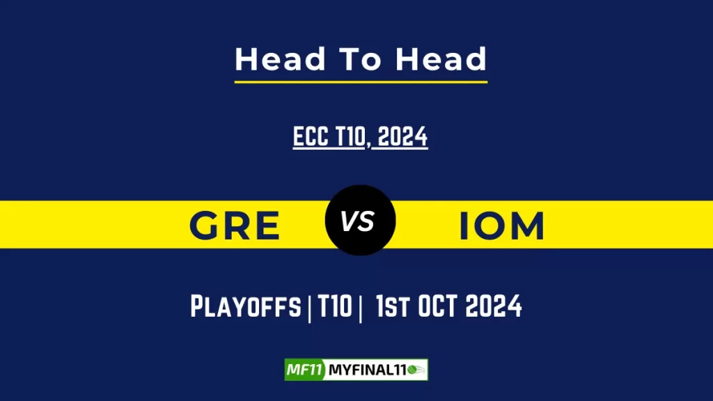 GRE vs IOM Player Battle, Head to Head Team Stats, Player Record: ECC International T10- Playoffs Match