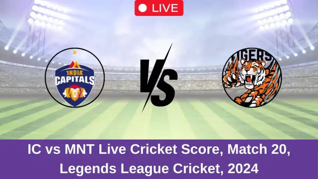 IC vs MNT Live Score: Scorecard, Ball by Ball Commentary – Match 20, Legends League Cricket, 2024