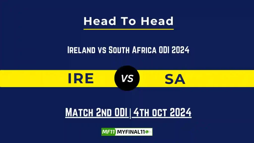 IRE vs SA Player Battle, Head to Head Team Stats, Player Record: Ireland vs South Africa ODI 2024- 2nd ODI Match