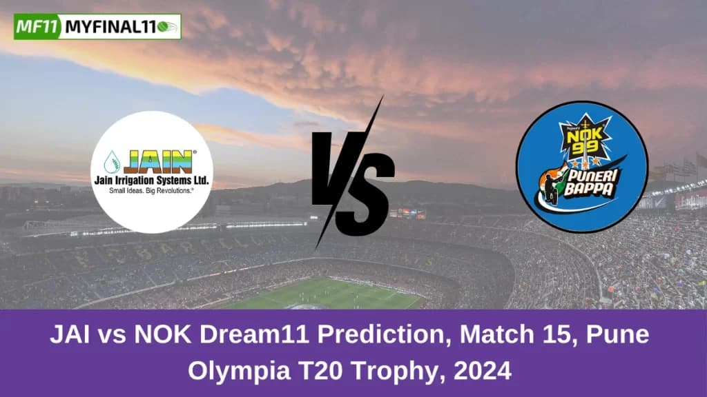 JAI vs NOK Dream11 Prediction Today: Match 15 Pitch Report, and Key Player | Pune T20 Olympia Trophy 2024