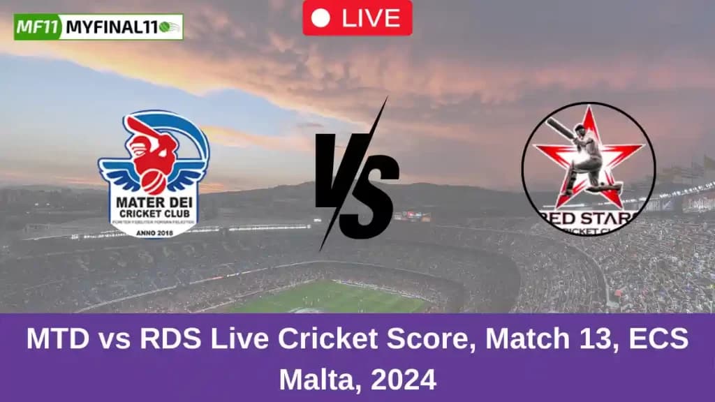MTD vs RDS Live Score: Scorecard, Ball by Ball Commentary – Match 13, ECS T10 Malta 2024