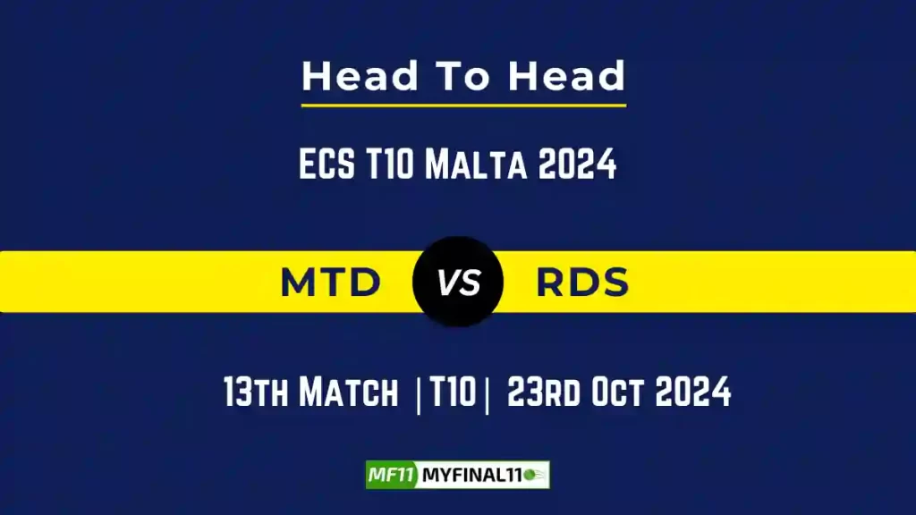 MTD vs RDS Player Battle, Head to Head Team Stats, Team Record – ECS T10 Malta 2024