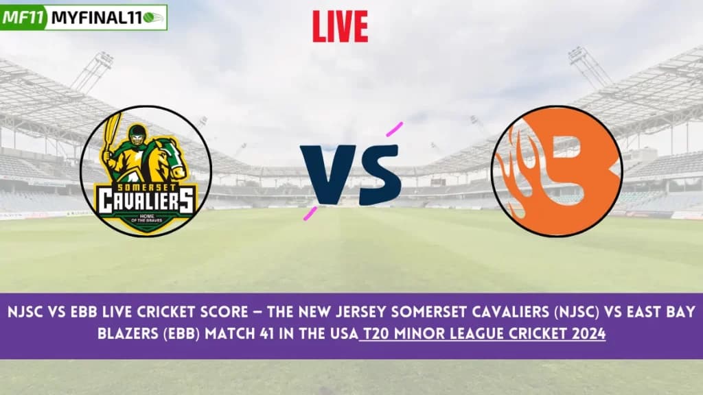 NJSC vs EBB Live Score: Scorecard, Ball by Ball Commentary – Match 41, USA T20 Minor League Cricket 2024