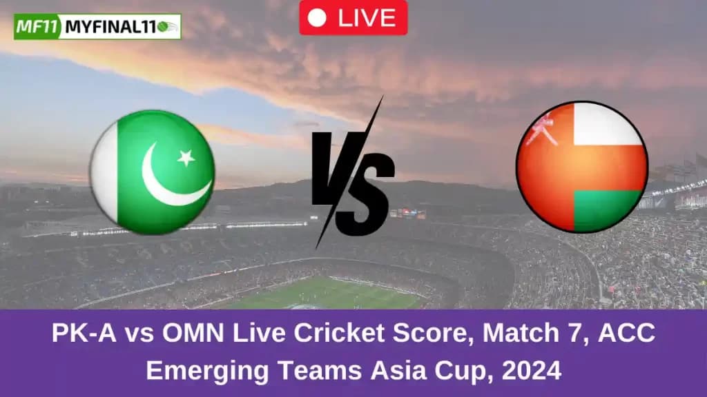 PK-A vs OMN Live Score: Scorecard, Ball by Ball Commentary – Match 7, Asian Men’s Emerging Cup 2024