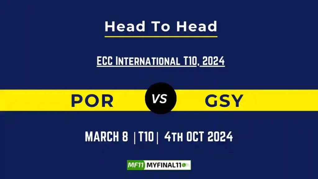 POR vs GSY Player Battle, Head to Head Team Stats, Team Record – ECC International T10 2024