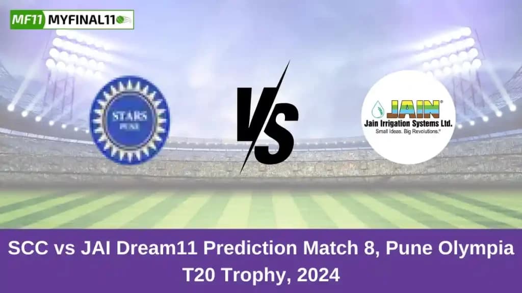 SCC vs JAI Dream11 Prediction Today: Match 8 Pitch Report, and Key Player | Pune T20 Olympia Trophy 2024