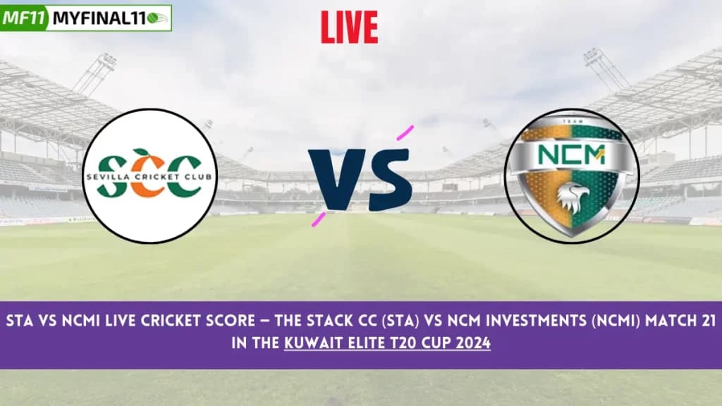 STA vs NCMI Live Score: Scorecard, Ball by Ball Commentary – Match 21, Kuwait Elite T20 Cup 2024