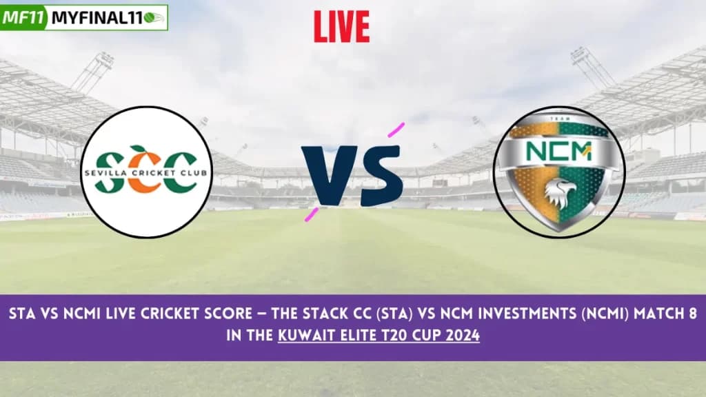 STA vs NCMI Live Score: Scorecard, Ball by Ball Commentary – Match 8, Kuwait Elite T20 Cup 2024