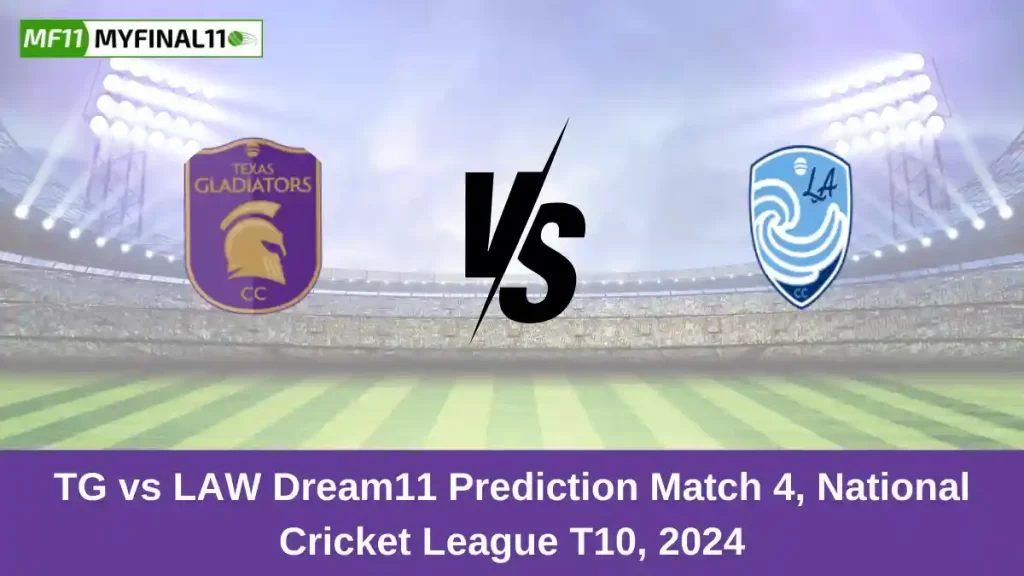 TG vs LAW Dream11 Prediction Today: Match 4 Pitch Report, and Key Player | USA National Cricket League T10 2024