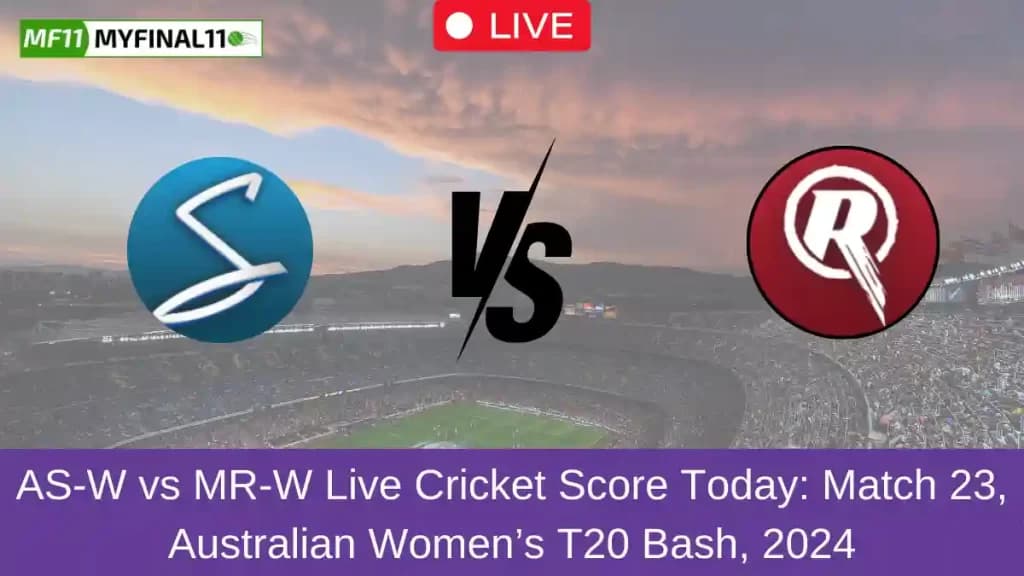 AS-W vs MR-W Live Score: Scorecard, Ball by Ball Commentary – Match 23, Australian Women’s T20 Bash 2024