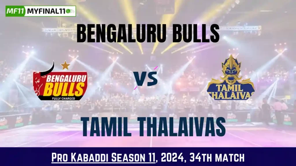 Kabaddi 2024: BLR vs TAM Dream11 Prediction Today Kabaddi 34th Match, Key Player & Fantasy Tips