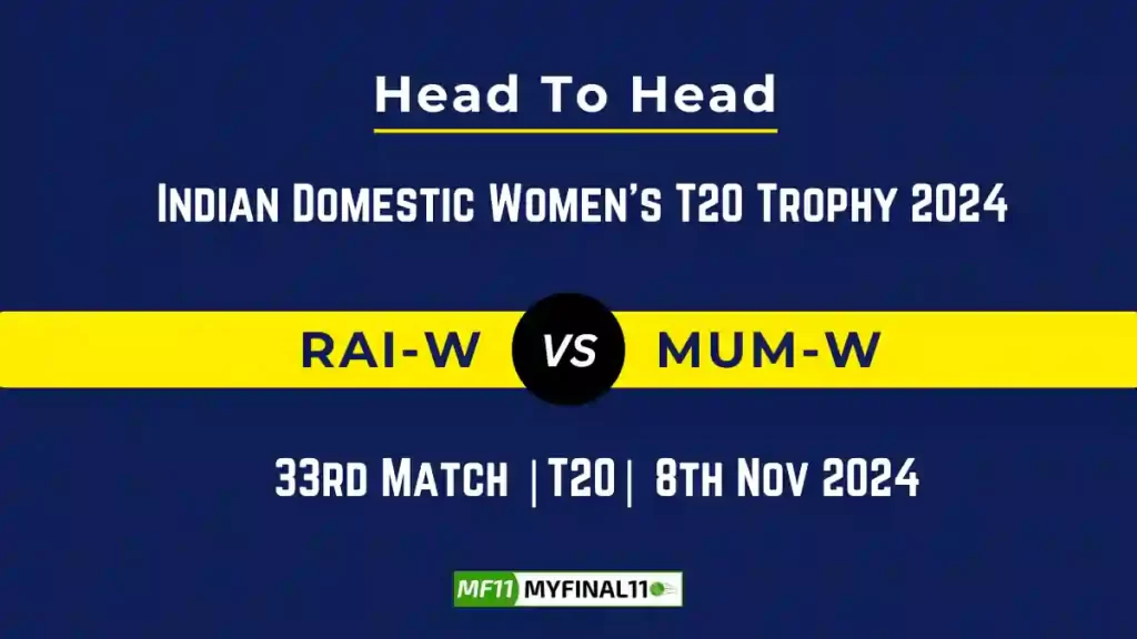 RAI-W vs MUM-W Player Battle, Head to Head Team Stats, Team Record – Indian Domestic Women’s T20 Trophy 2024