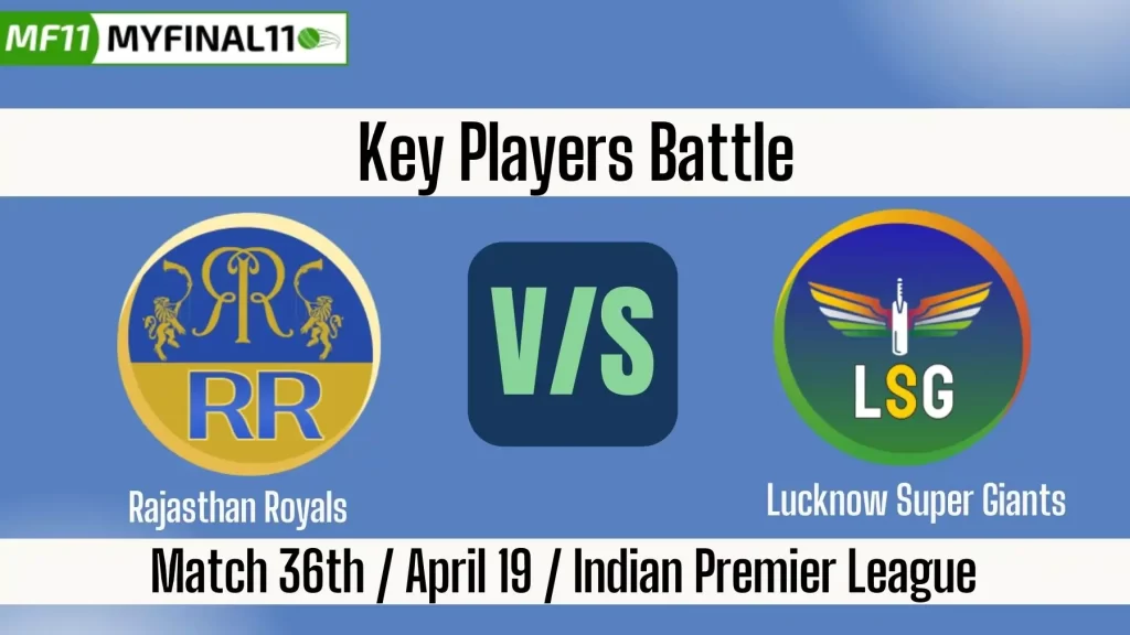 RR vs LSG Match 36 IPL 2025: Key Player Battles to Watch Out For