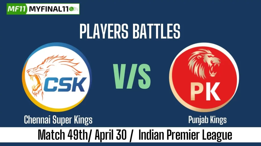 CHE vs PBKS Match 49 IPL 2025: Key Player Battles to Watch Out For