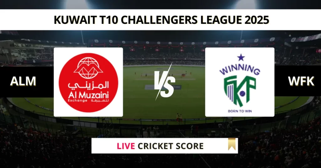 ALM vs WFK Live Score: Scorecard, Ball by Ball Commentary – Match 13, KCC T10 Challengers League