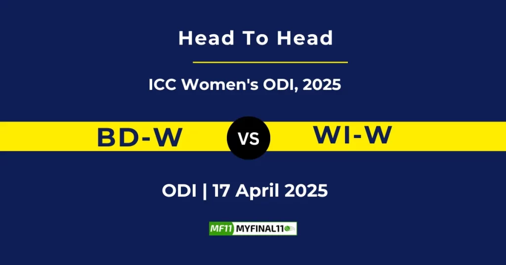 BD-W vs WI-W Player Battle & Head to Head Team Stats – ICC Women’s ODI World Cup Qualifier 2025