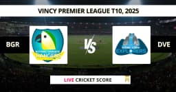 BGR vs DVE Live Score: Scorecard, Ball by Ball Commentary – Eliminator, Vincy Premier League T10 2025