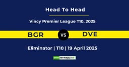 BGR vs DVE Player Battle & Head to Head Team Stats – Vincy Premier League T10 2025