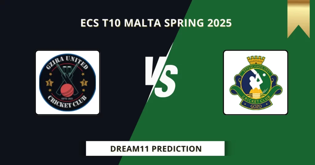 GU vs GOZ Dream11 Prediction Today: Match 11 Fantasy Tips, Captain & Vice Captain Pick | ECS T10 Malta 2025