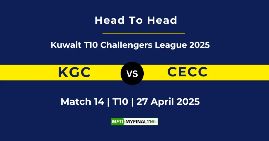 KGC vs CECC Player Battle & Head to Head Team Stats – Kuwait T10 Challengers League 2025